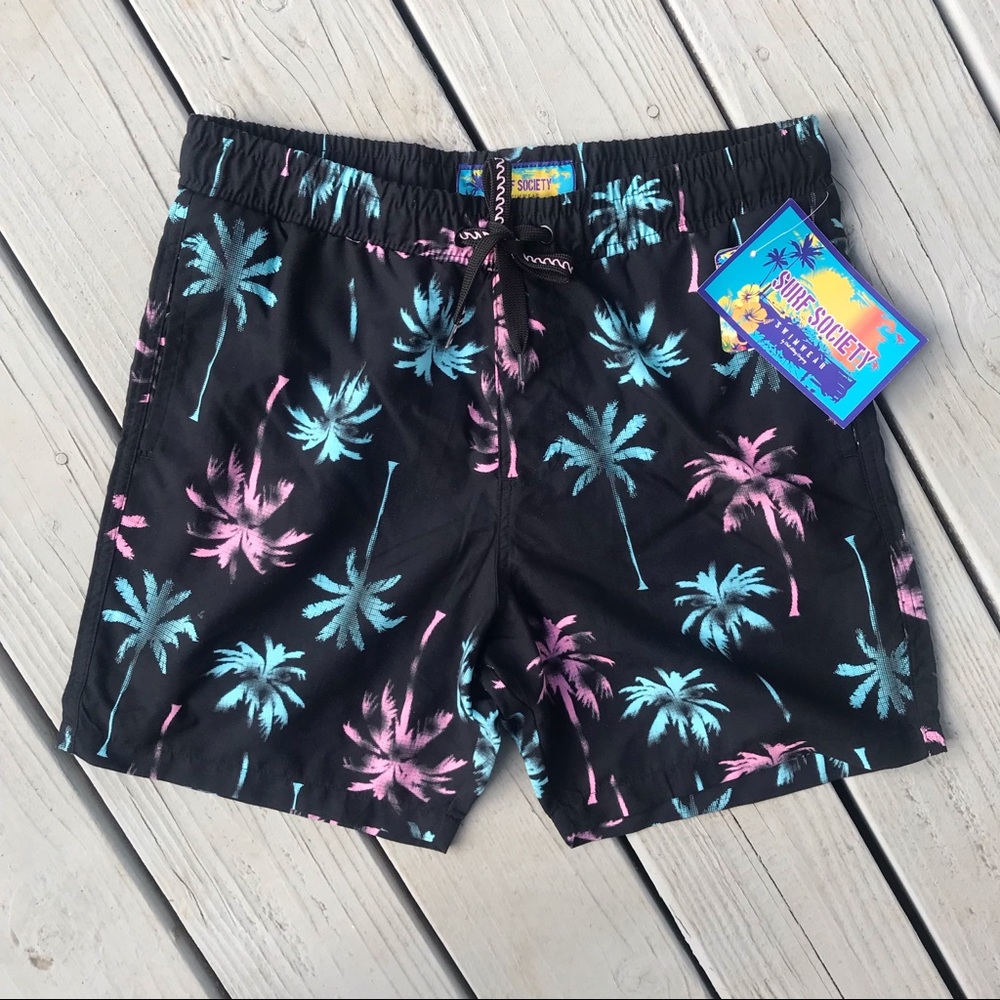 NWT Palm Tree Swim Trunks